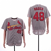 Cardinals 48 Harrison Bader Gray Flexbase Jersey Sguo,baseball caps,new era cap wholesale,wholesale hats